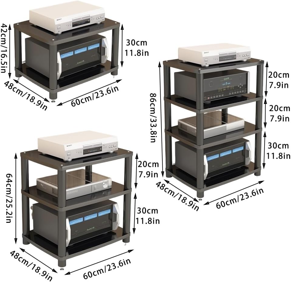 HiFi Audio Rack with Vibration Dampening Feet